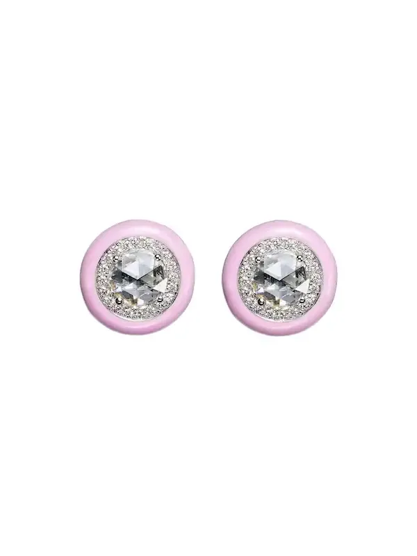 18kt white gold earrings with diamonds