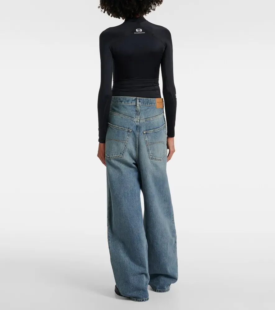 Balenciaga Faded mid-rise wide-leg jeans | Thumbnail 4 Balenciaga Faded mid-rise wide-leg jeans | Thumbnail 4