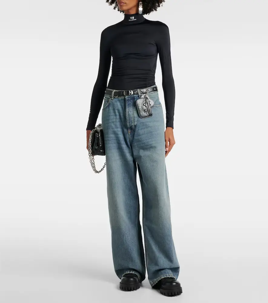 Balenciaga Faded mid-rise wide-leg jeans | Thumbnail 6 Balenciaga Faded mid-rise wide-leg jeans | Thumbnail 6