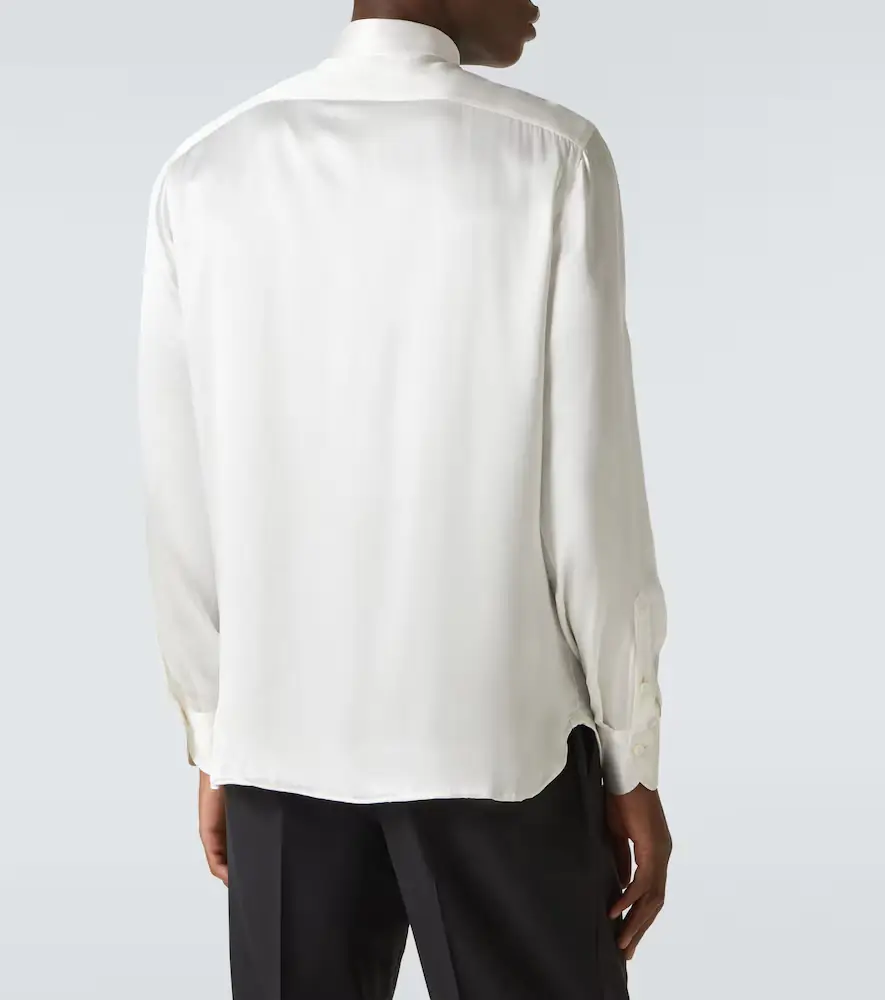 Rubinacci Silk satin tuxedo shirt | Thumbnail 2