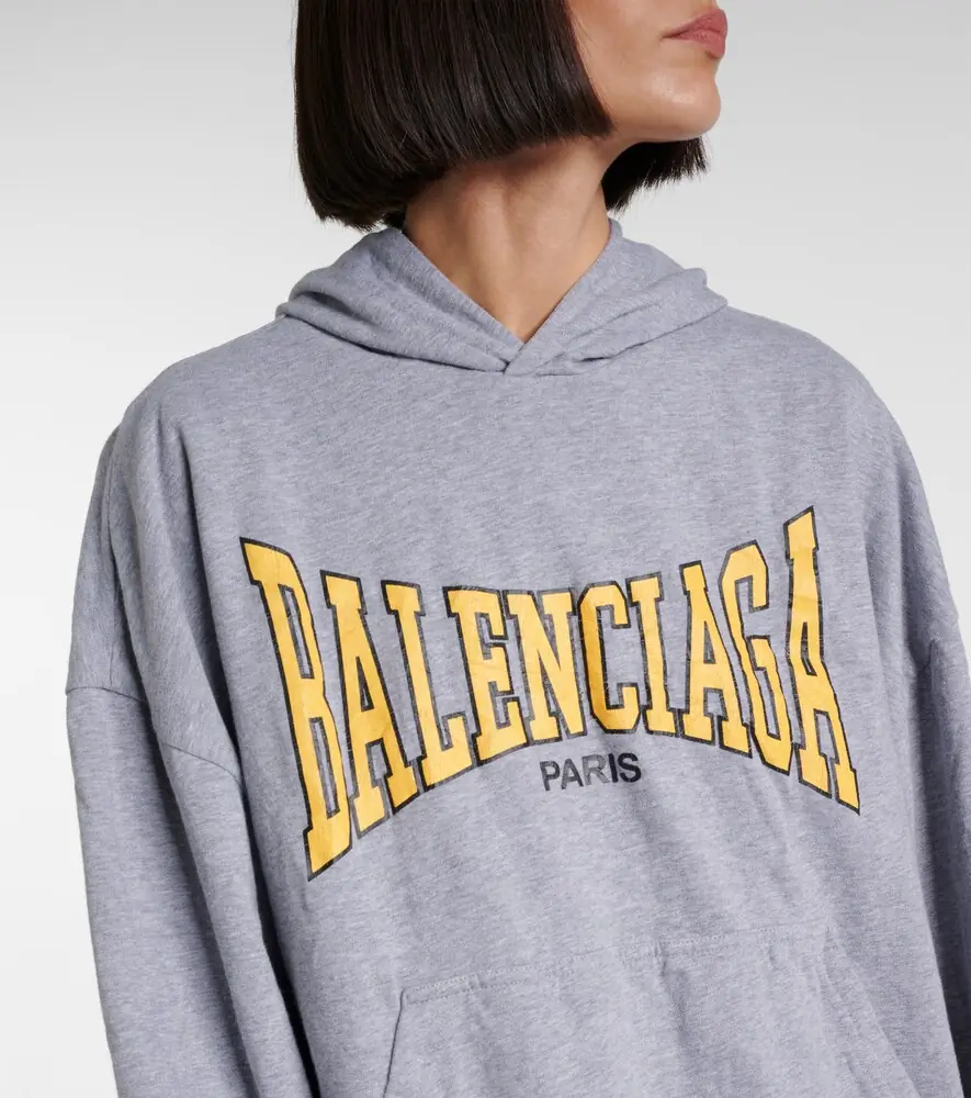 Balenciaga Logo cotton jersey hoodie | Thumbnail 5 Balenciaga Logo cotton jersey hoodie | Thumbnail 5