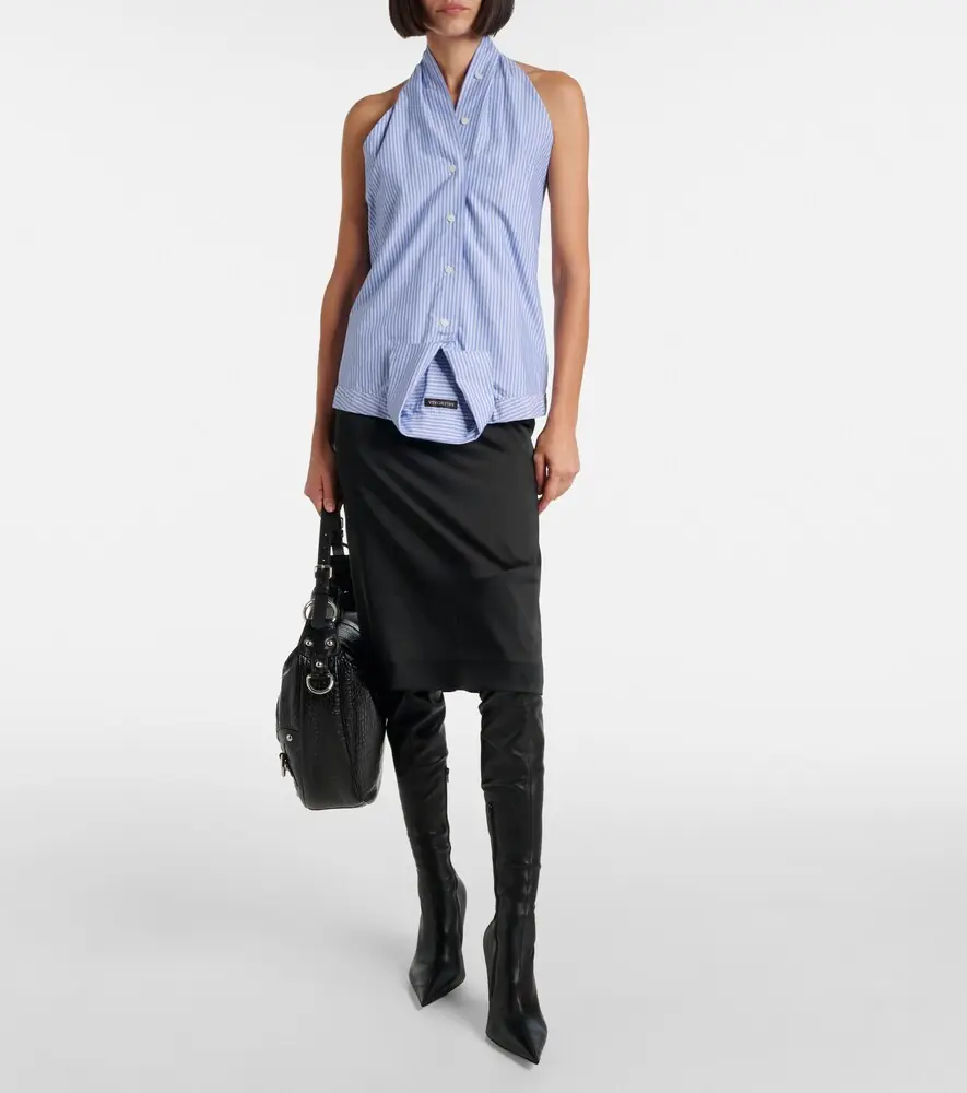 Balenciaga Striped deconstructed cotton top | Thumbnail 2