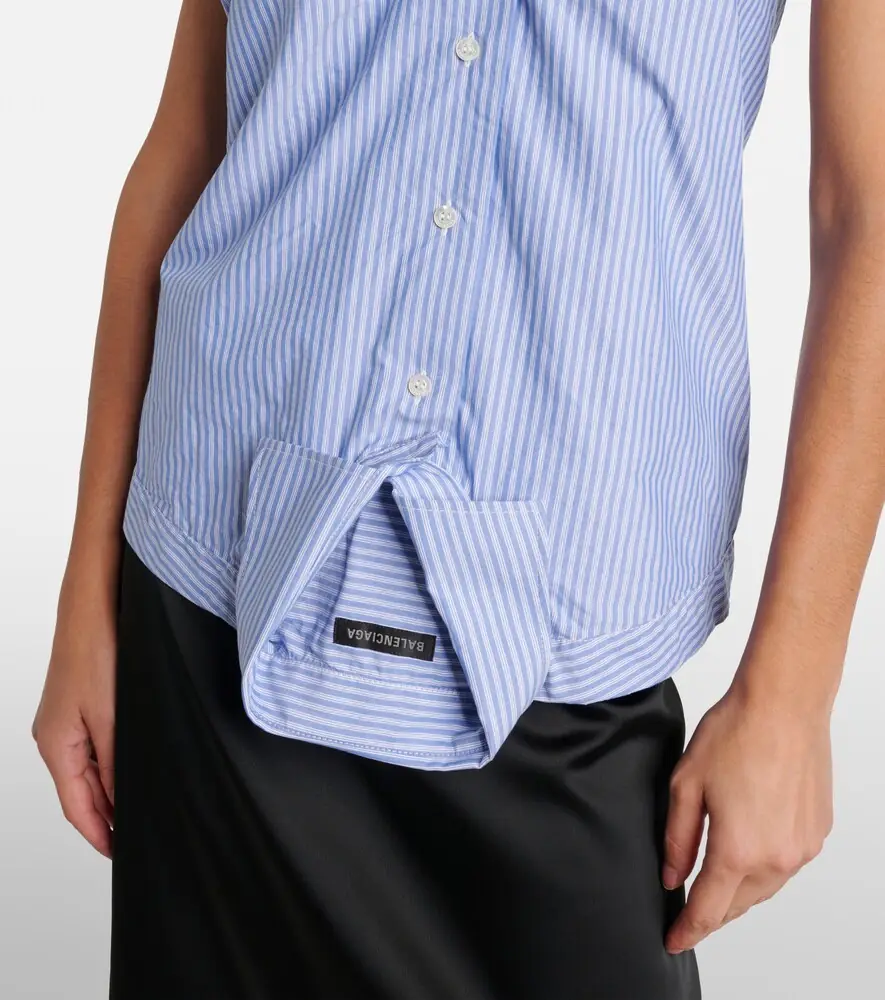 Balenciaga Striped deconstructed cotton top | Thumbnail 3