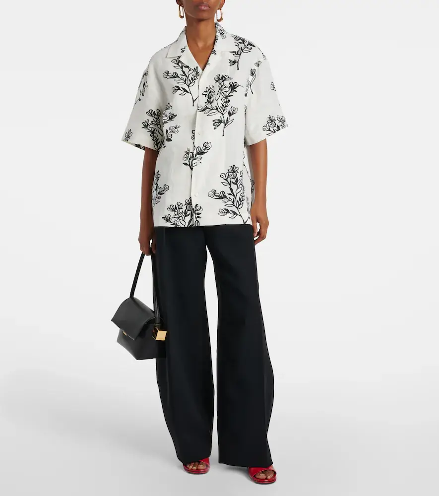 Jacquemus Jean floral linen bowling shirt | Thumbnail 2