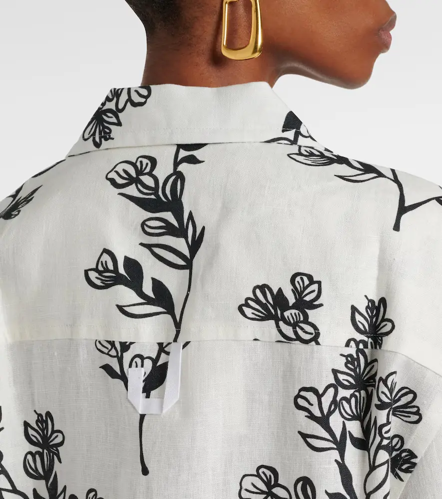 Jacquemus Jean floral linen bowling shirt | Thumbnail 3