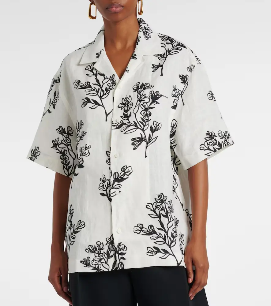 Jacquemus Jean floral linen bowling shirt | Thumbnail 4