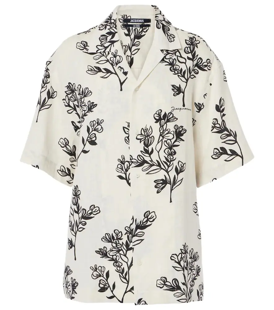 Jacquemus Jean floral linen bowling shirt