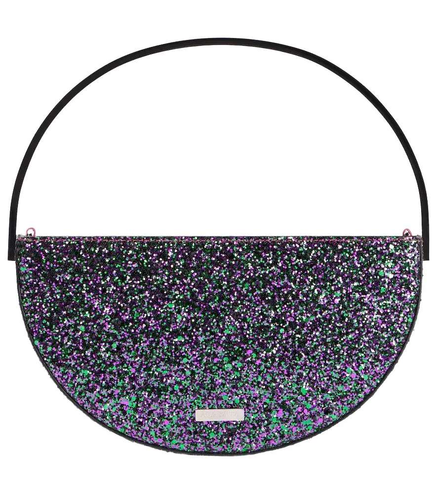 Aquazzura Purist Mini glitter clutch | Image 1 Aquazzura Purist Mini glitter clutch | Image 1