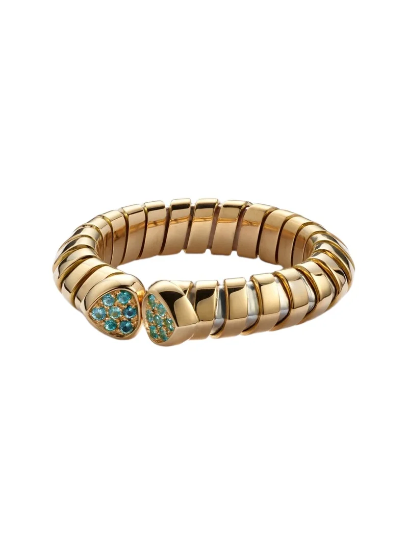 Trisolina 18kt gold ring with tourmalines Trisolina 18kt gold ring with tourmalines