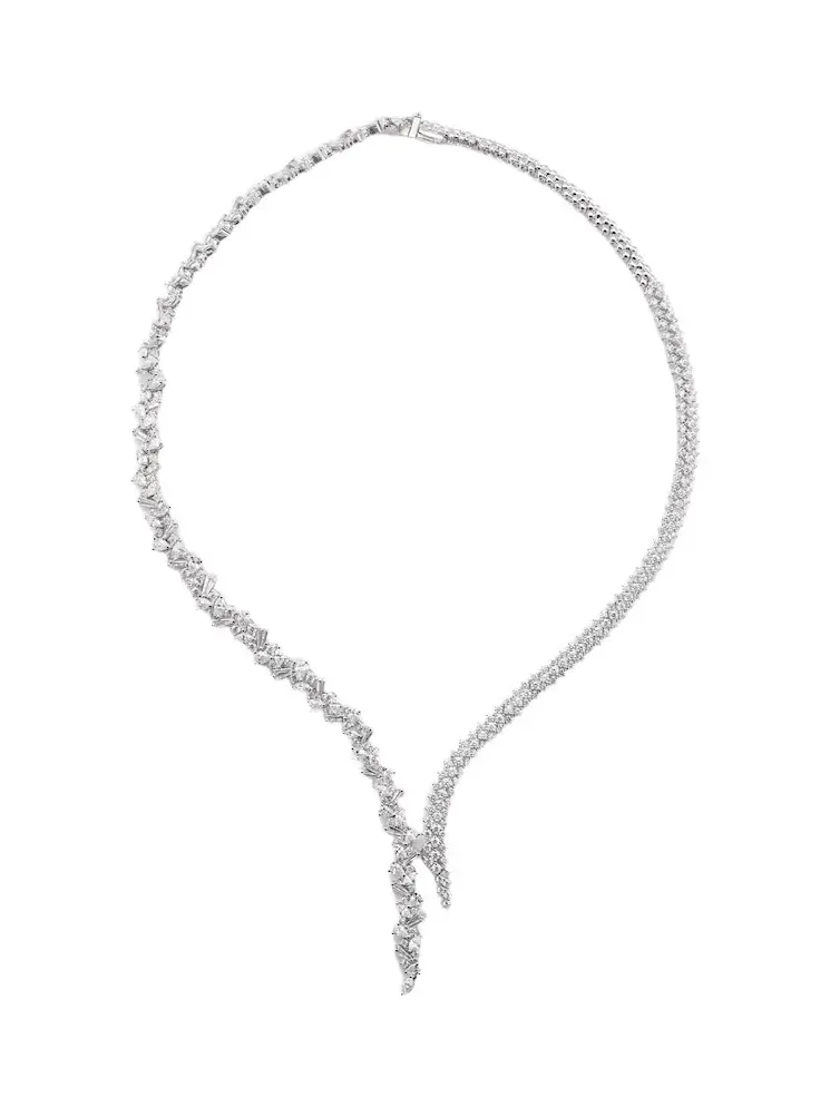 Y-Couture 18kt white gold necklace with diamonds Y-Couture 18kt white gold necklace with diamonds