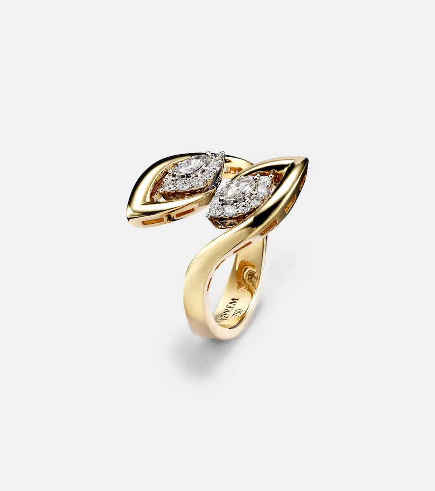 YEPREM Golden Strands 18kt white and yellow gold ring with diamonds | Thumbnail 4 YEPREM Golden Strands 18kt white and yellow gold ring with diamonds | Thumbnail 4