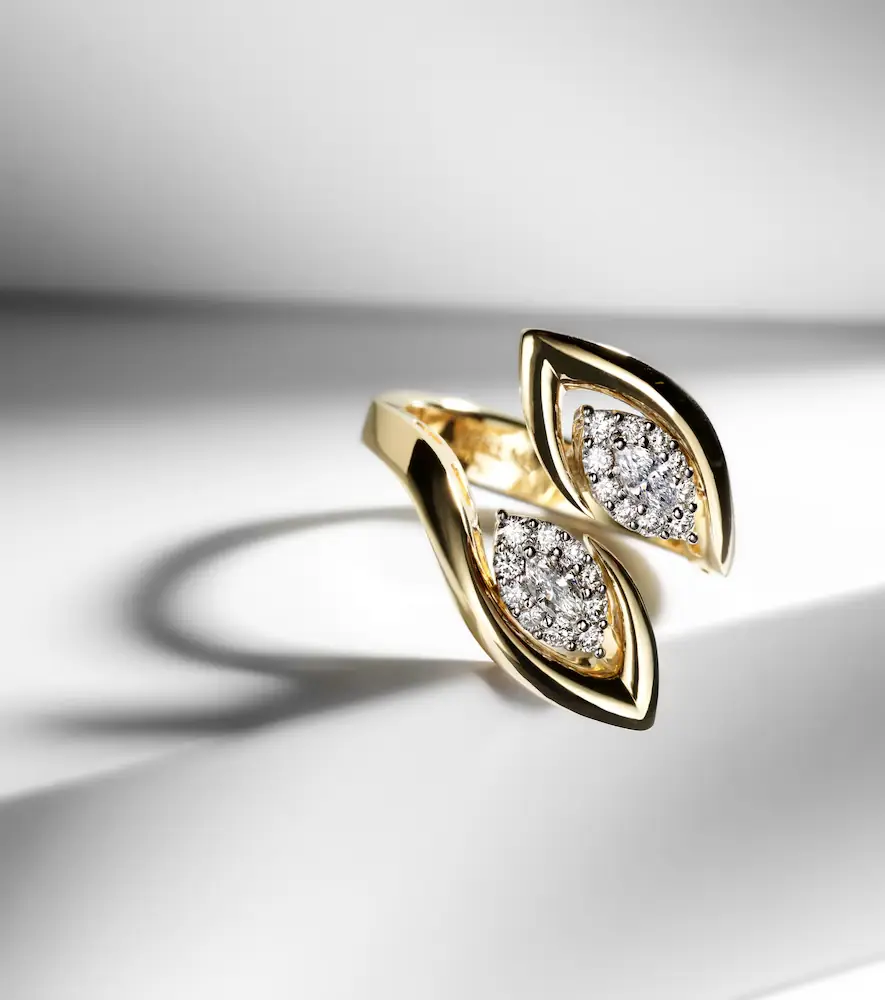 YEPREM Golden Strands 18kt white and yellow gold ring with diamonds | Thumbnail 5 YEPREM Golden Strands 18kt white and yellow gold ring with diamonds | Thumbnail 5