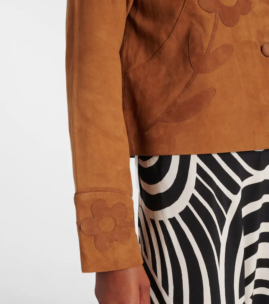 Rixo Dionne appliqué suede jacket | Thumbnail 2 Rixo Dionne appliqué suede jacket | Thumbnail 2