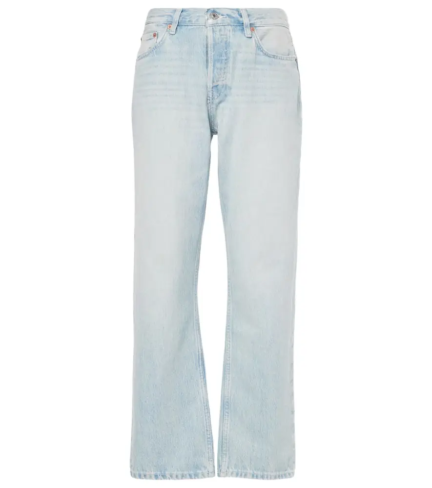 RE/DONE Easy Straight cropped straight jeans