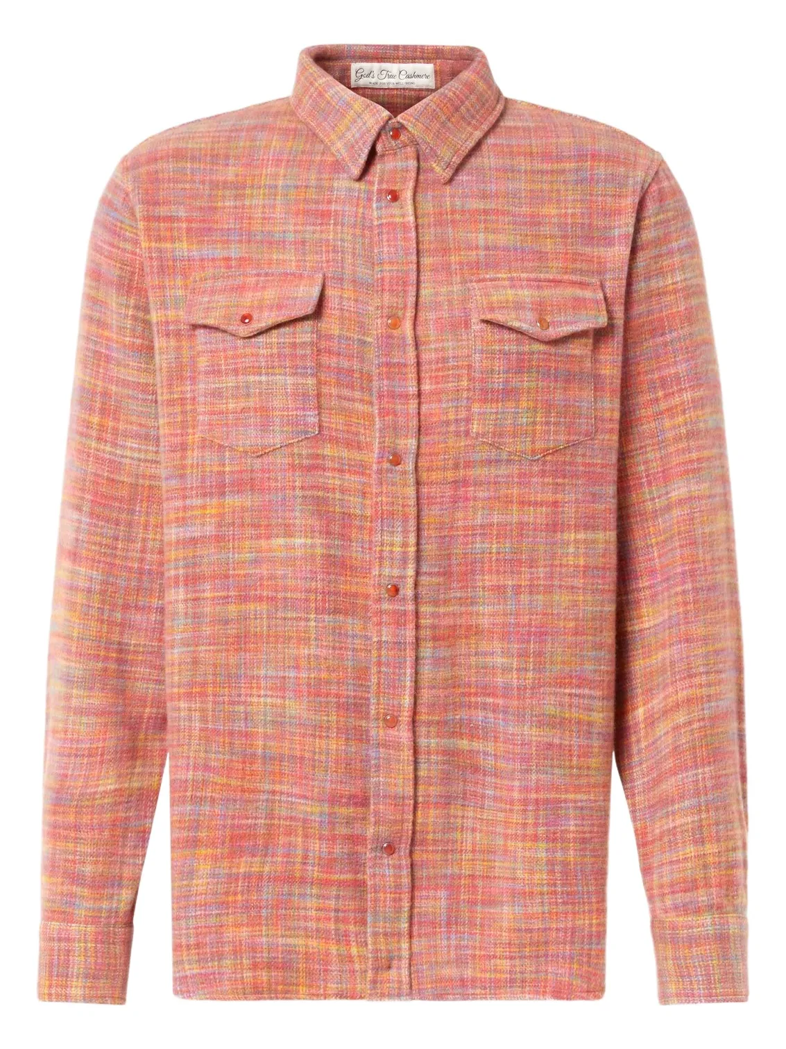 God’s True Cashmere Flower space-dyed cashmere shirt