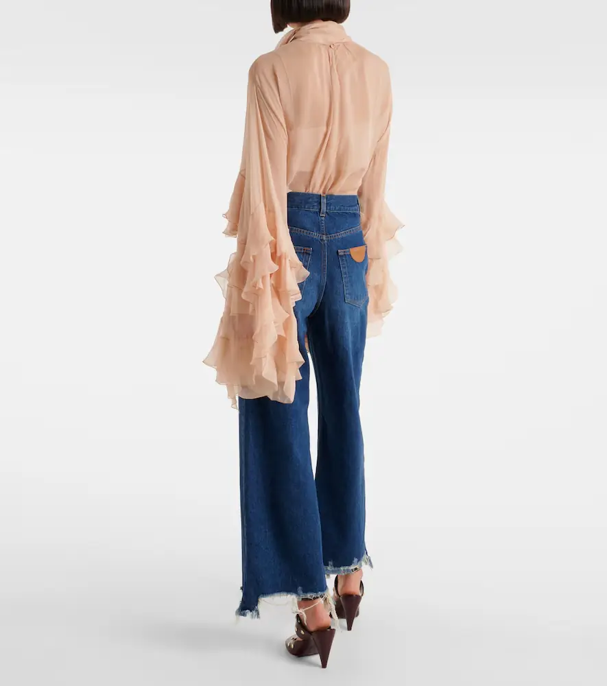 Chloe Chloé Mid-rise wide-leg jeans | Thumbnail 3 Chloe Chloé Mid-rise wide-leg jeans | Thumbnail 3