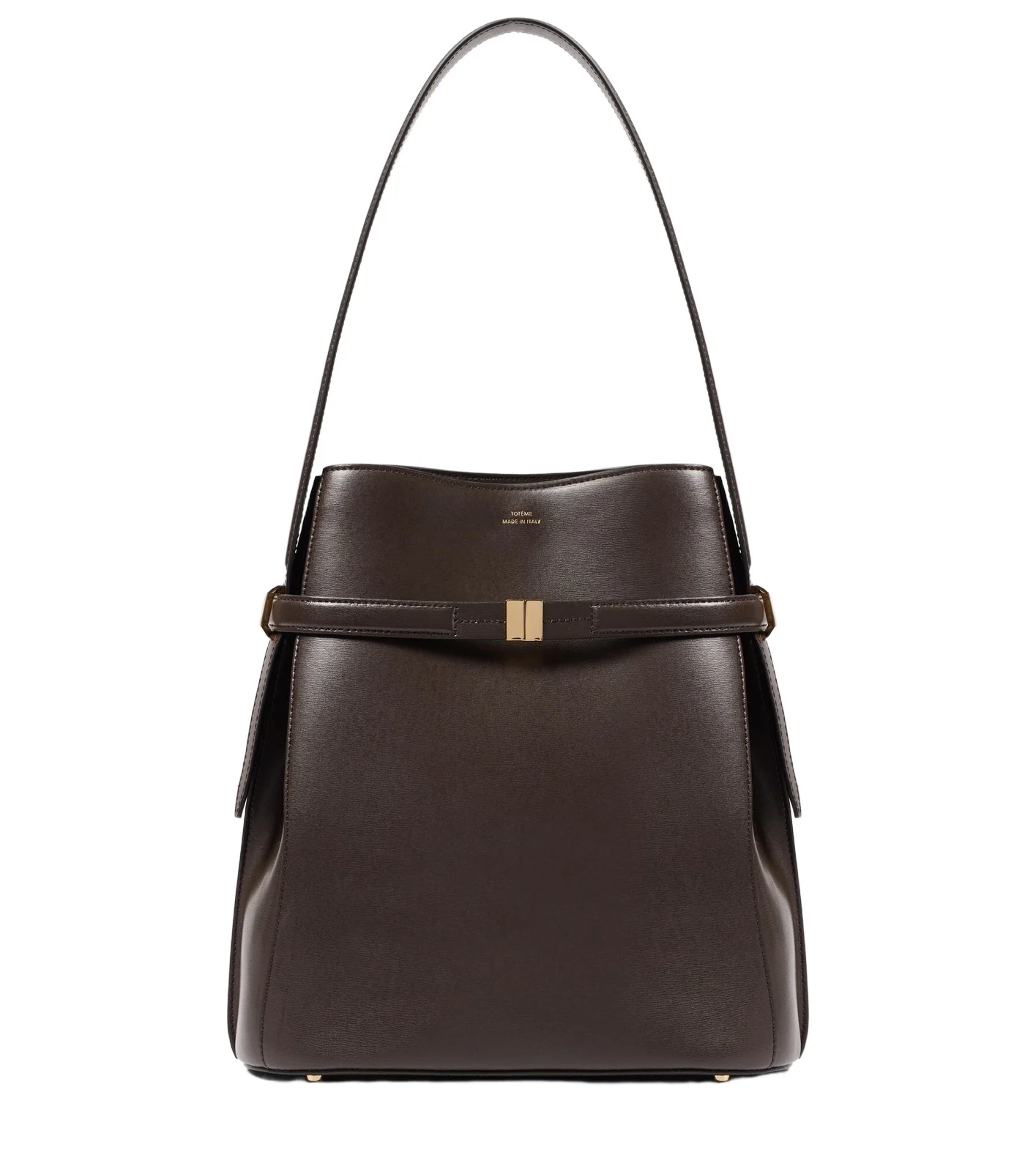 Leather bucket bag