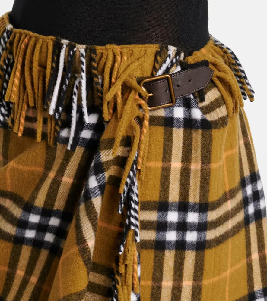 Burberry Check wool and cashmere miniskirt | Thumbnail 5
