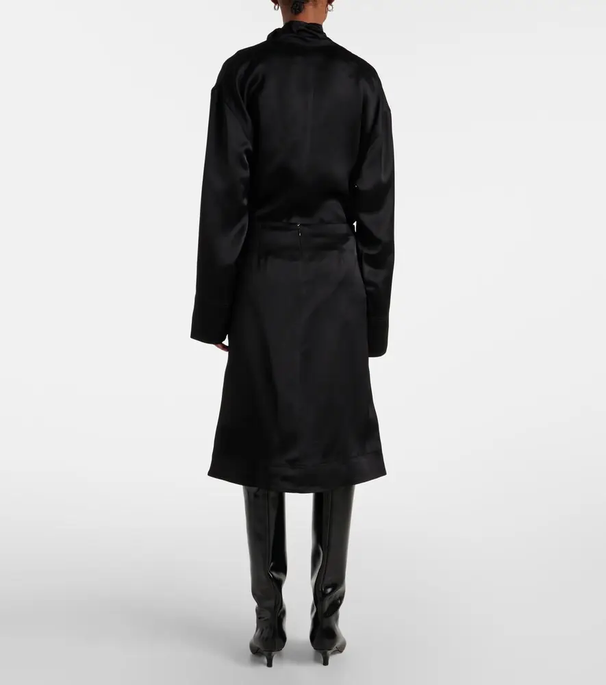 TOTEME Paneled satin midi skirt | Thumbnail 3
