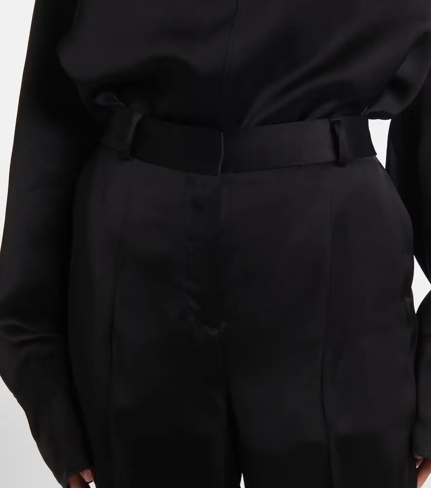 TOTEME High-rise satin straight pants | Thumbnail 2 TOTEME High-rise satin straight pants | Thumbnail 2