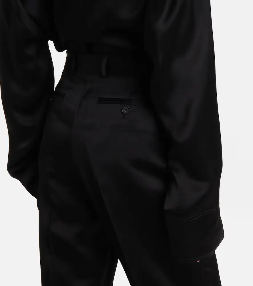 TOTEME High-rise satin straight pants | Thumbnail 4 TOTEME High-rise satin straight pants | Thumbnail 4