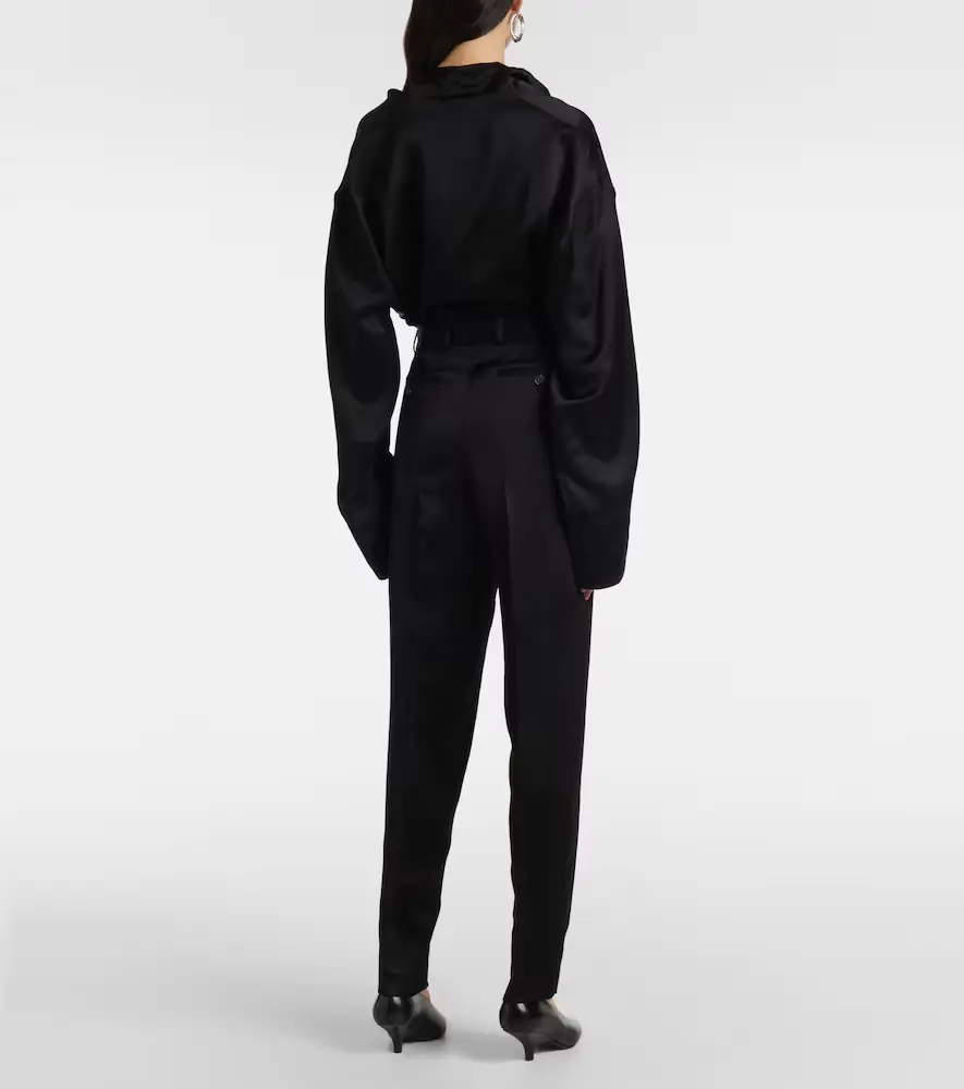 TOTEME High-rise satin straight pants | Thumbnail 5 TOTEME High-rise satin straight pants | Thumbnail 5