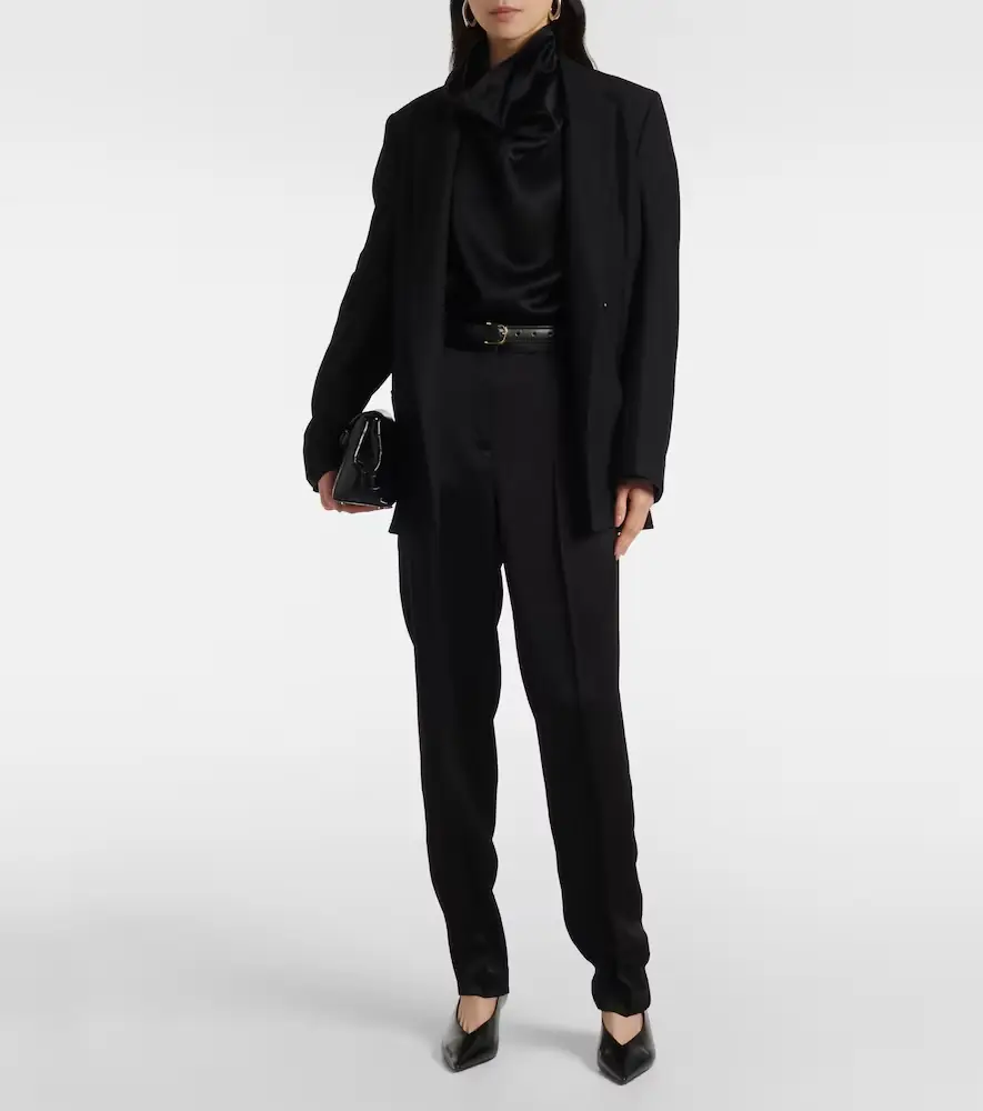 TOTEME High-rise satin straight pants | Thumbnail 6 TOTEME High-rise satin straight pants | Thumbnail 6