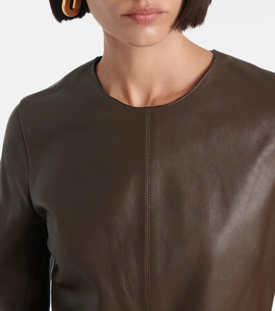 TOTEME Paneled leather midi dress | Thumbnail 2