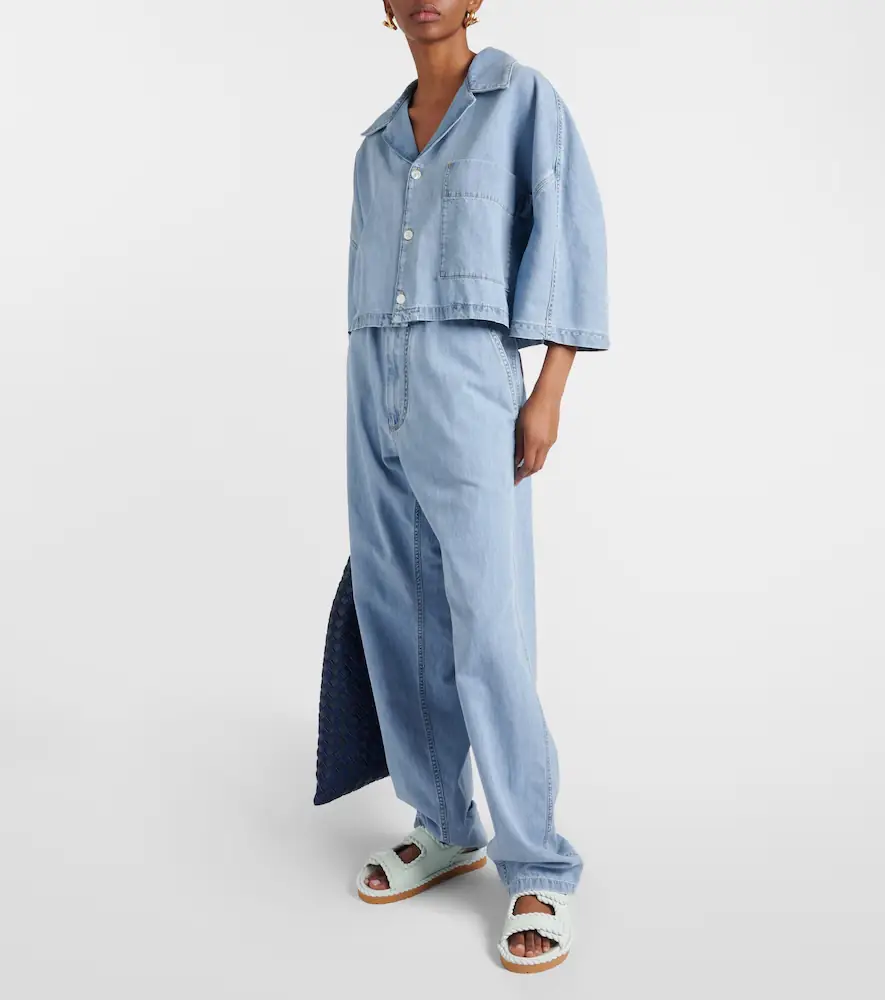 Bottega Veneta Cropped cotton denim shirt | Thumbnail 6 Bottega Veneta Cropped cotton denim shirt | Thumbnail 6