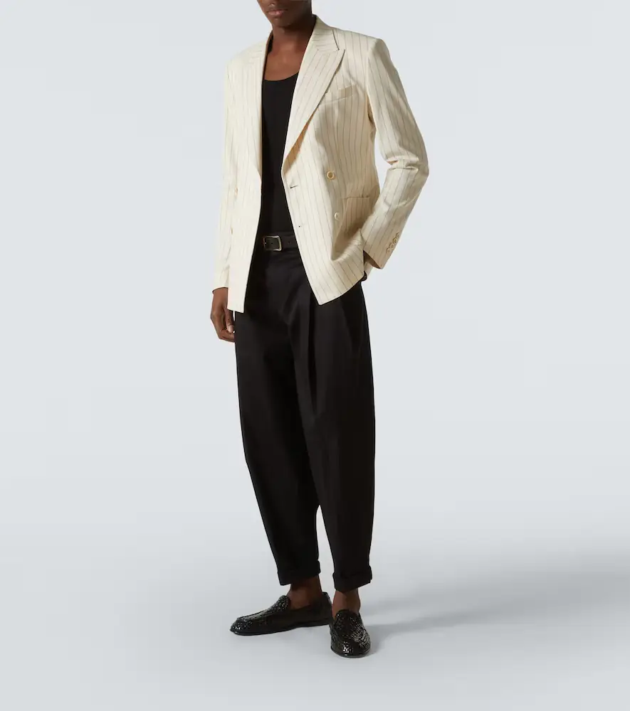Dolce & Gabbana Striped cotton-blend blazer | Thumbnail 4 Dolce & Gabbana Striped cotton-blend blazer | Thumbnail 4