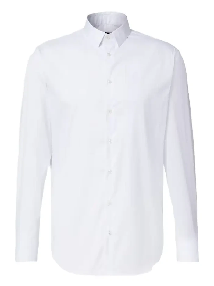 Cotton-blend poplin shirt