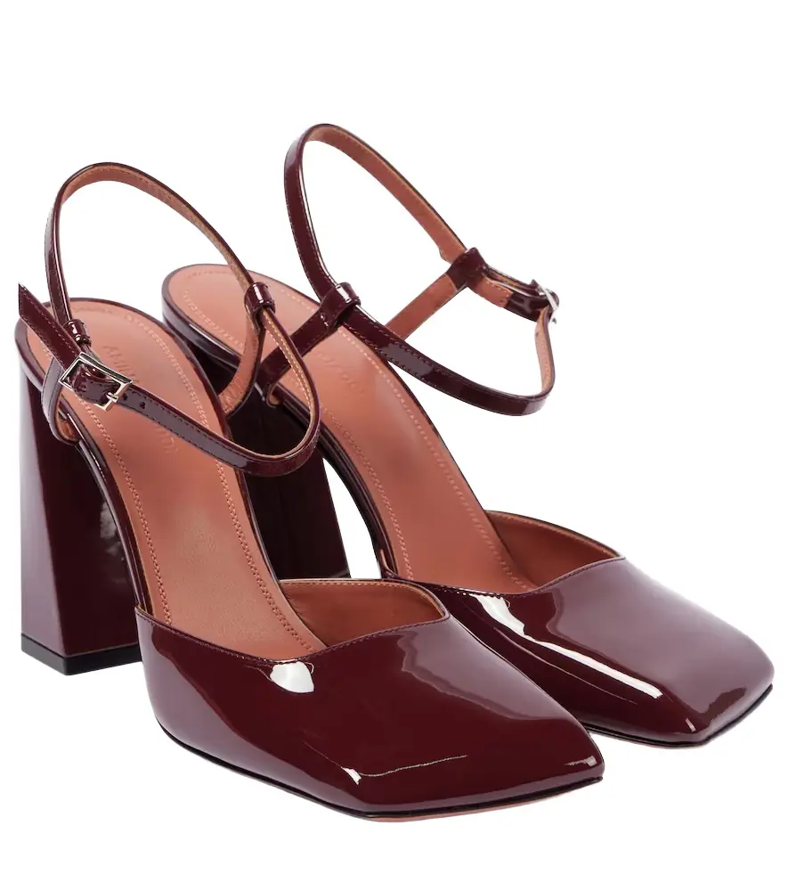 Amina Muaddi Charlotte 95 patent leather pumps | Image 1 Amina Muaddi Charlotte 95 patent leather pumps | Image 1