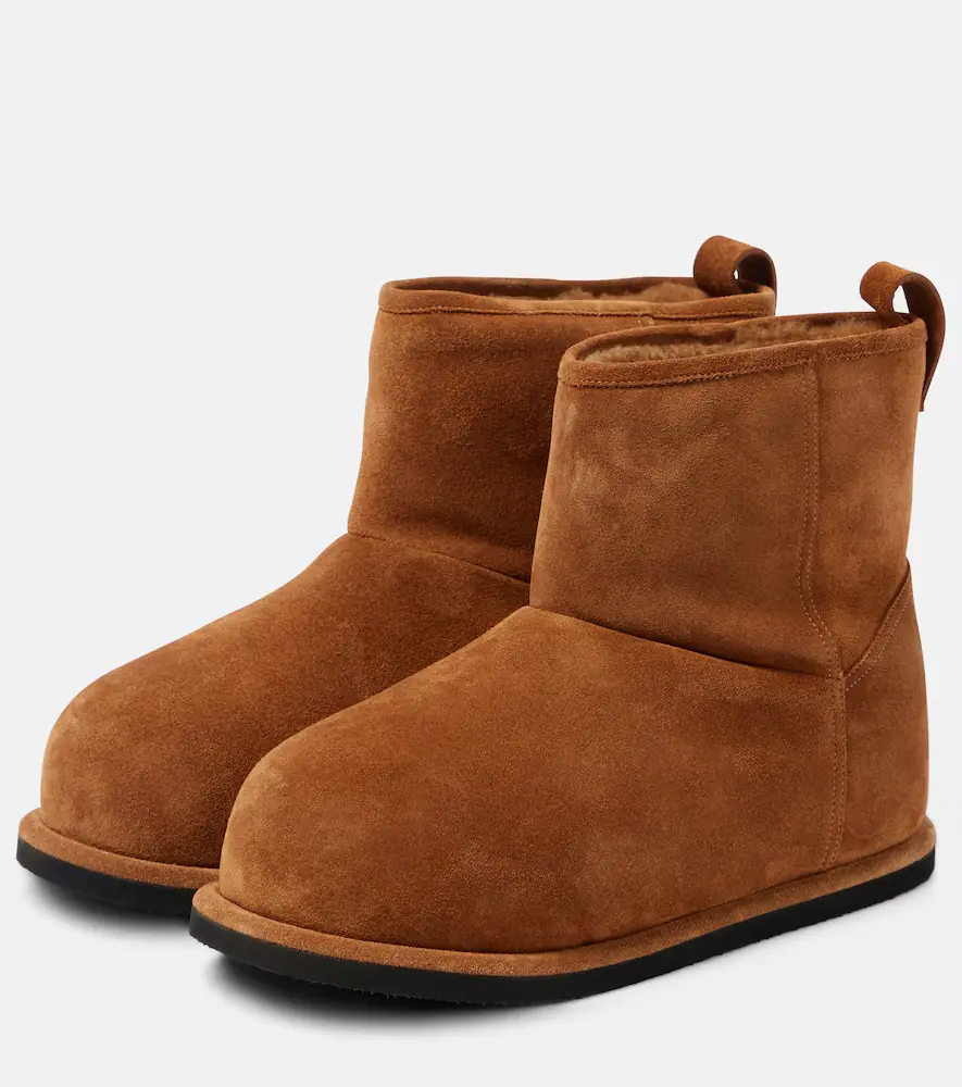 Amina Muaddi Heidi shearling-lined suede ankle boots | Thumbnail 4 Amina Muaddi Heidi shearling-lined suede ankle boots | Thumbnail 4