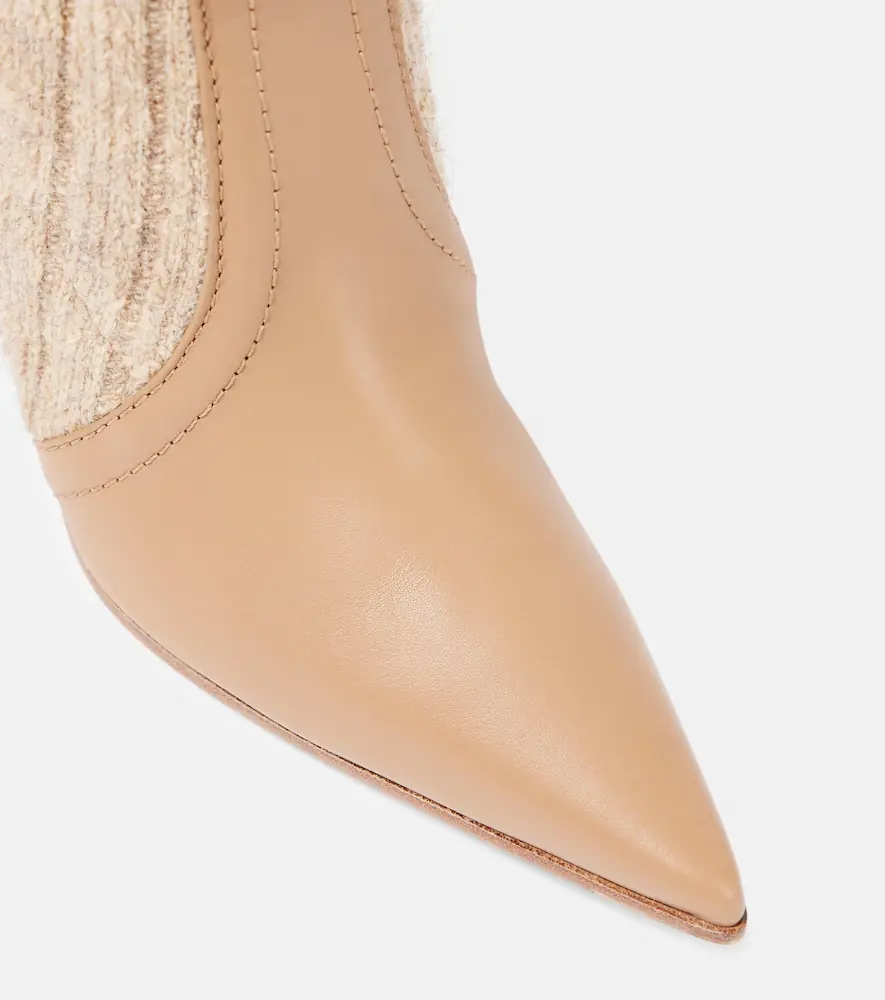 Gianvito Rossi Leather-trimmed knee-high boots | Thumbnail 2