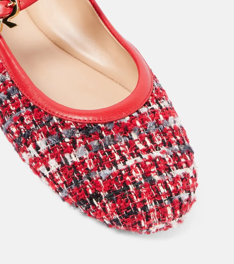 Gianvito Rossi Carla bouclé Mary Jane flats | Thumbnail 2