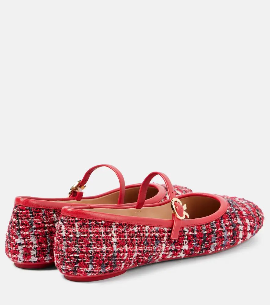 Gianvito Rossi Carla bouclé Mary Jane flats | Thumbnail 4