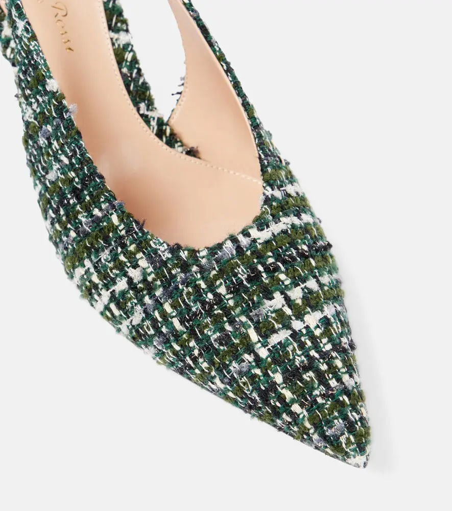 Gianvito Rossi 55 bouclé slingback pumps | Thumbnail 2