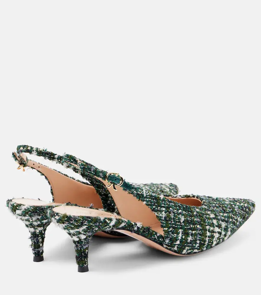 Gianvito Rossi 55 bouclé slingback pumps | Thumbnail 3