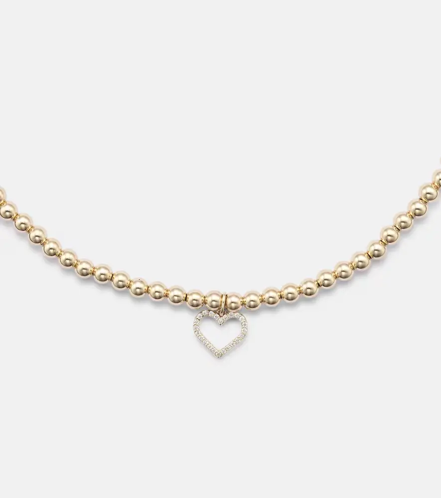 Sydney Evan Open Heart 14kt gold choker with diamonds | Thumbnail 2 Sydney Evan Open Heart 14kt gold choker with diamonds | Thumbnail 2