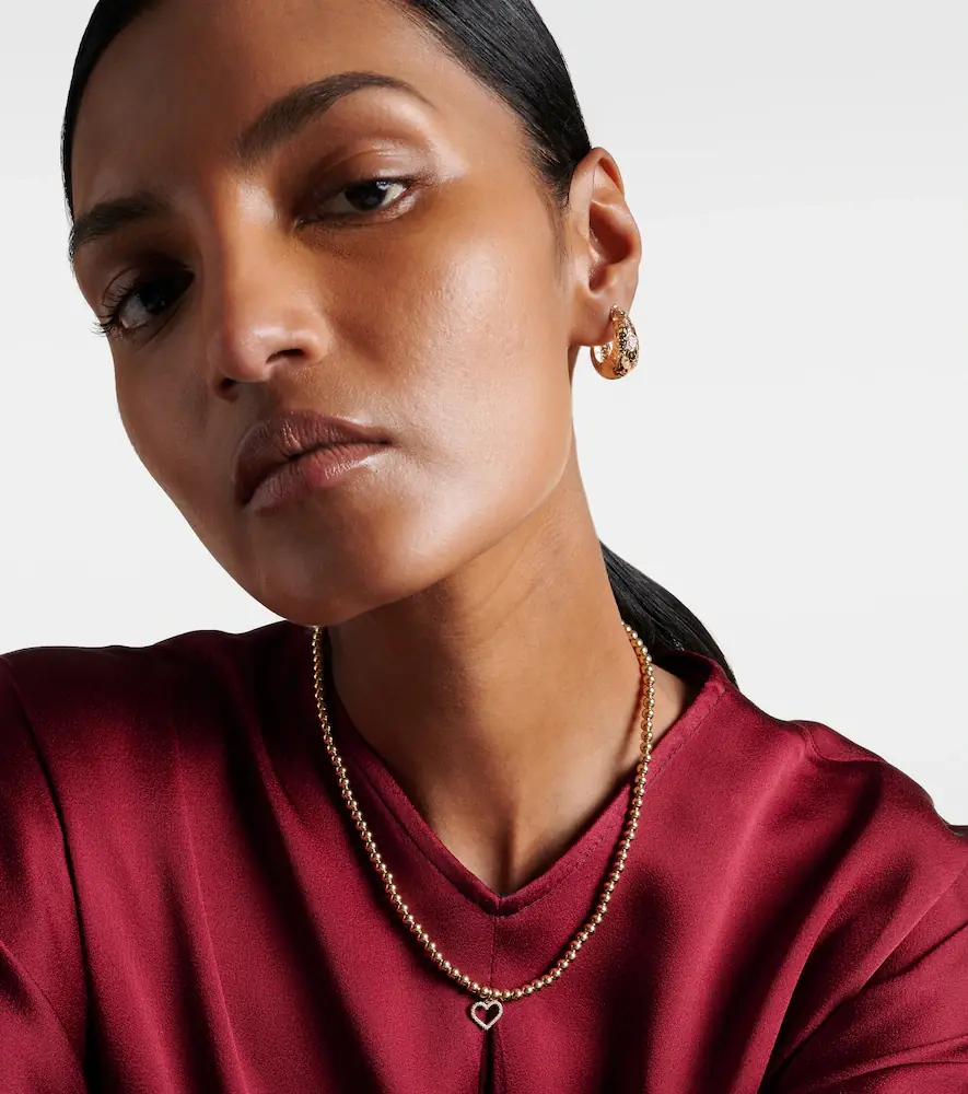 Sydney Evan Open Heart 14kt gold choker with diamonds | Thumbnail 4 Sydney Evan Open Heart 14kt gold choker with diamonds | Thumbnail 4