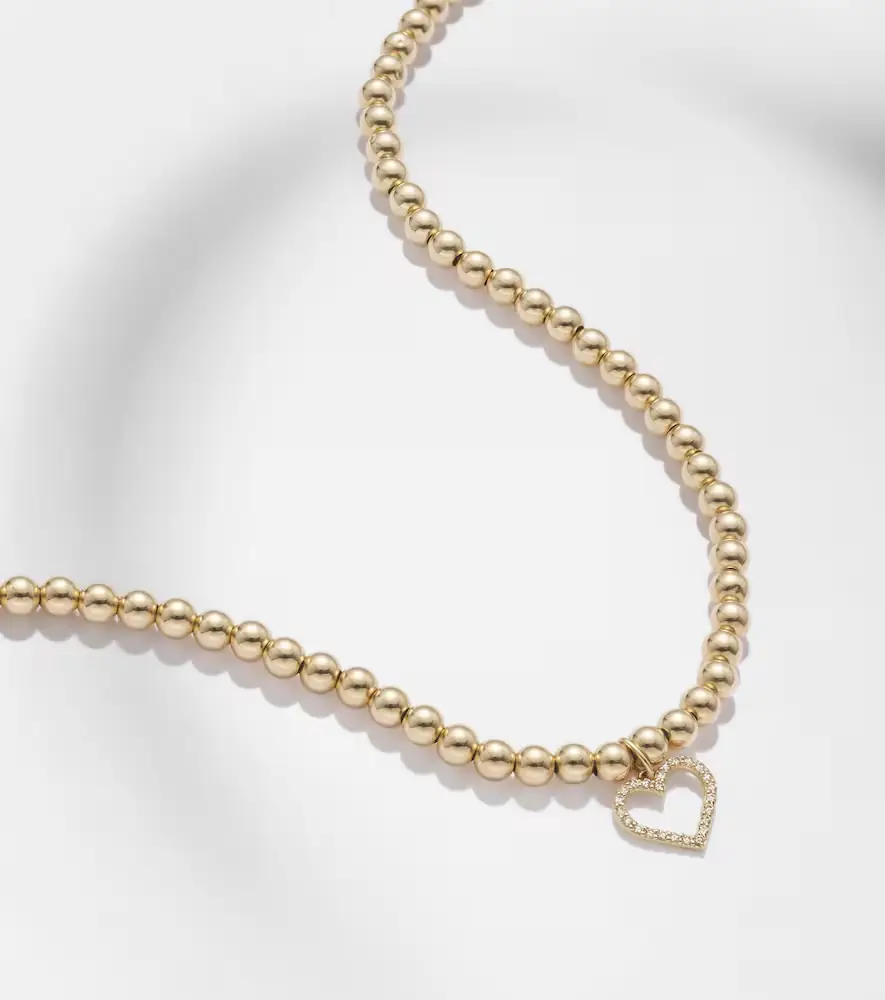 Sydney Evan Open Heart 14kt gold choker with diamonds | Thumbnail 6 Sydney Evan Open Heart 14kt gold choker with diamonds | Thumbnail 6