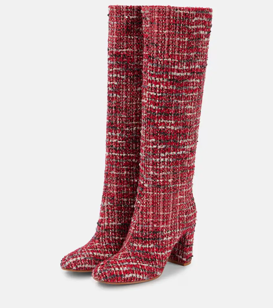 Gianvito Rossi Bouclé knee-high boots | Thumbnail 3