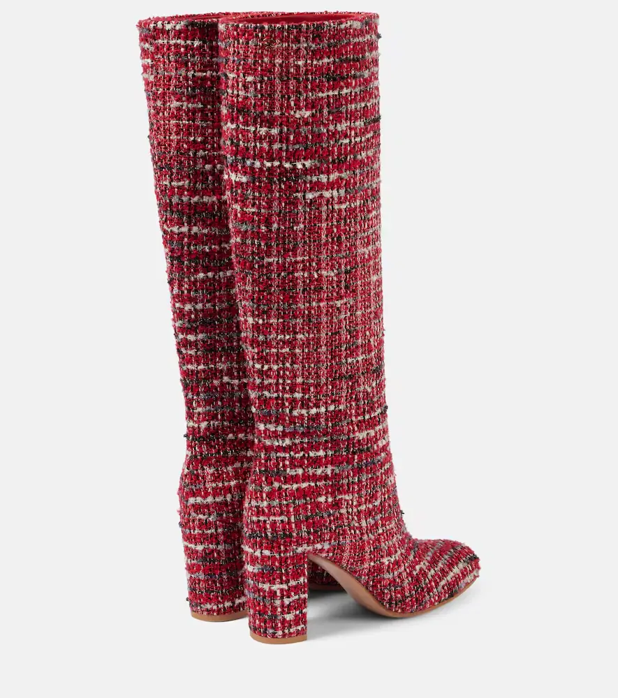Gianvito Rossi Bouclé knee-high boots | Thumbnail 4