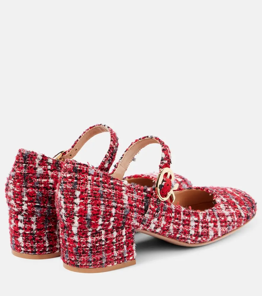 Gianvito Rossi Mary Ribbon bouclé Mary Jane pumps | Thumbnail 3 Gianvito Rossi Mary Ribbon bouclé Mary Jane pumps | Thumbnail 3