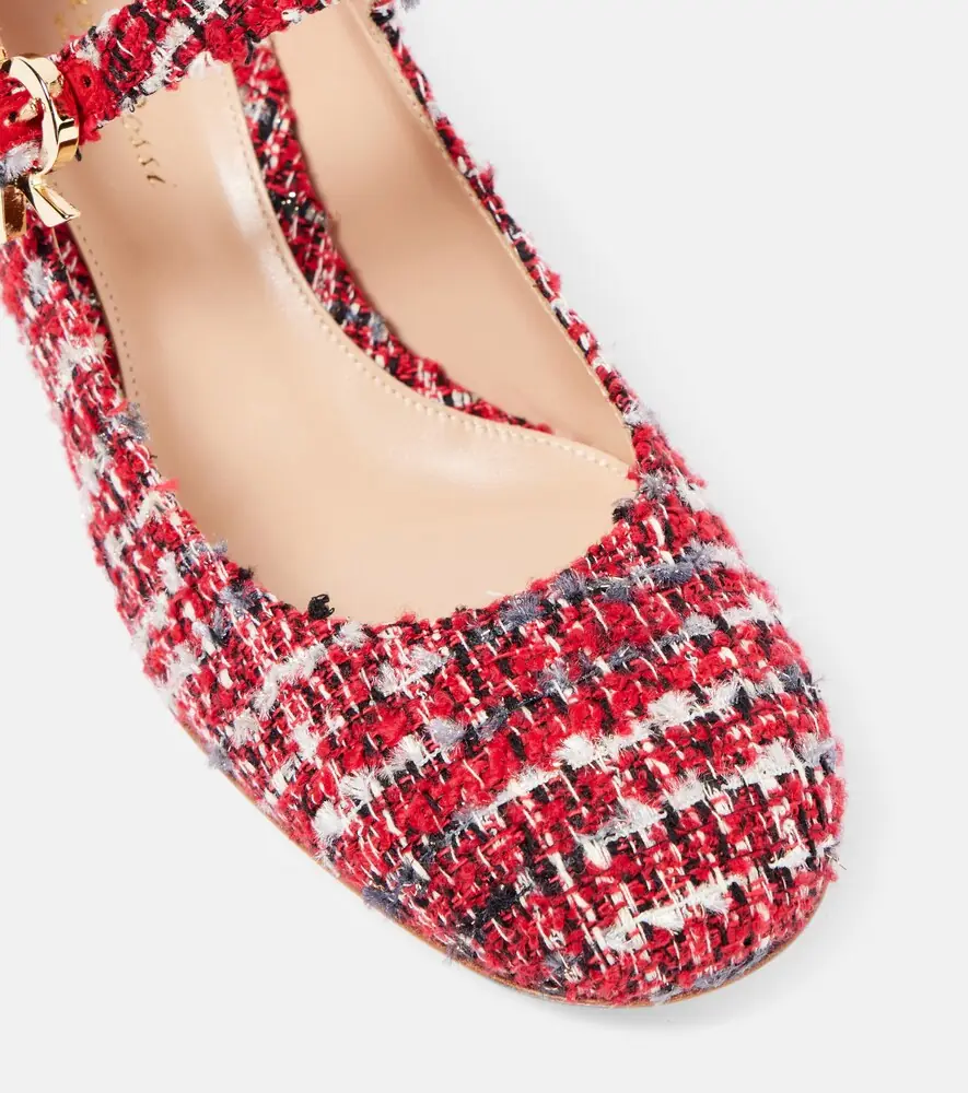 Gianvito Rossi Mary Ribbon bouclé Mary Jane pumps | Thumbnail 4 Gianvito Rossi Mary Ribbon bouclé Mary Jane pumps | Thumbnail 4