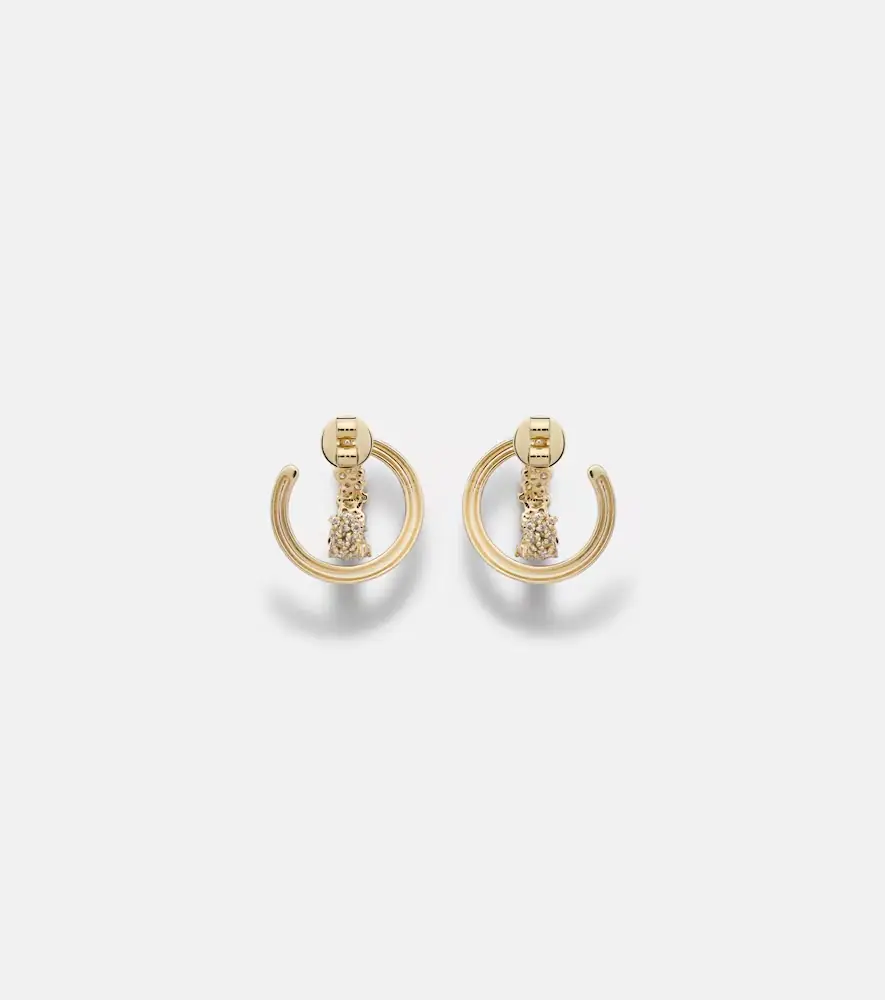 Ananya Scatter Double 18kt gold earrings with diamonds | Thumbnail 2 Ananya Scatter Double 18kt gold earrings with diamonds | Thumbnail 2