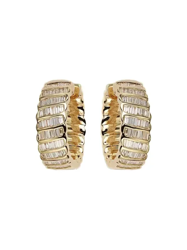 Zoe 18kt gold hoop earrings with diamonds Zoe 18kt gold hoop earrings with diamonds
