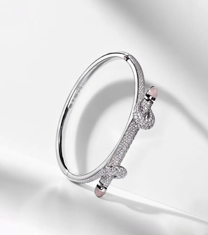 Ananya Chakra Icon 18kt white gold bracelet with diamonds and quartz | Thumbnail 5 Ananya Chakra Icon 18kt white gold bracelet with diamonds and quartz | Thumbnail 5