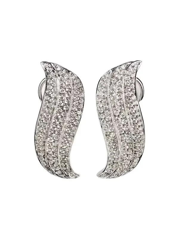 Celeste Small 18kt white gold earrings with diamonds