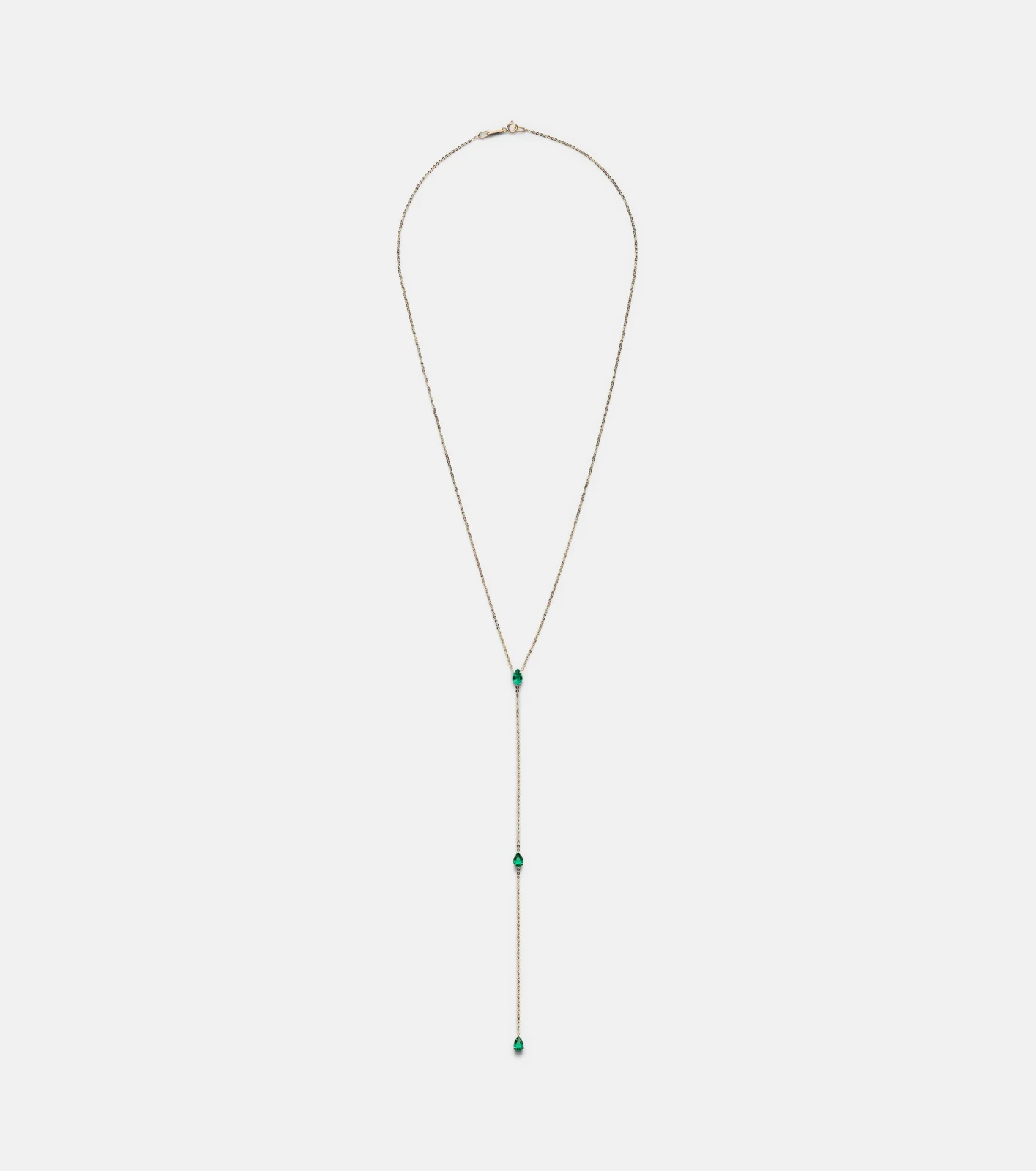 18kt gold necklace with emeralds 18kt gold necklace with emeralds